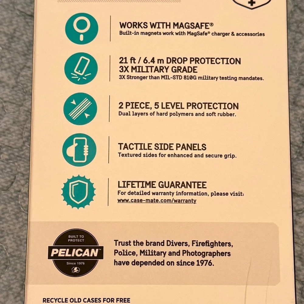 Pelican cell phone case for iPhone 15 Pro